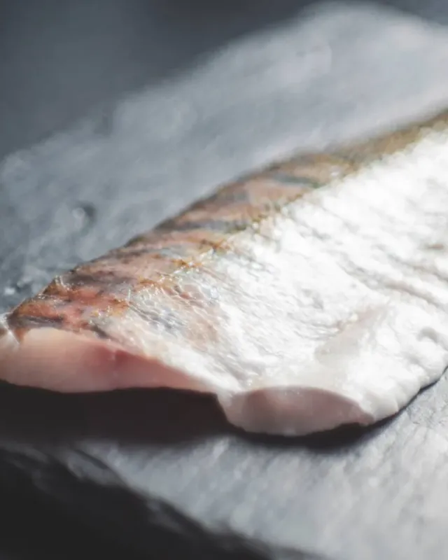 Närbild på en färsk fiskfilé